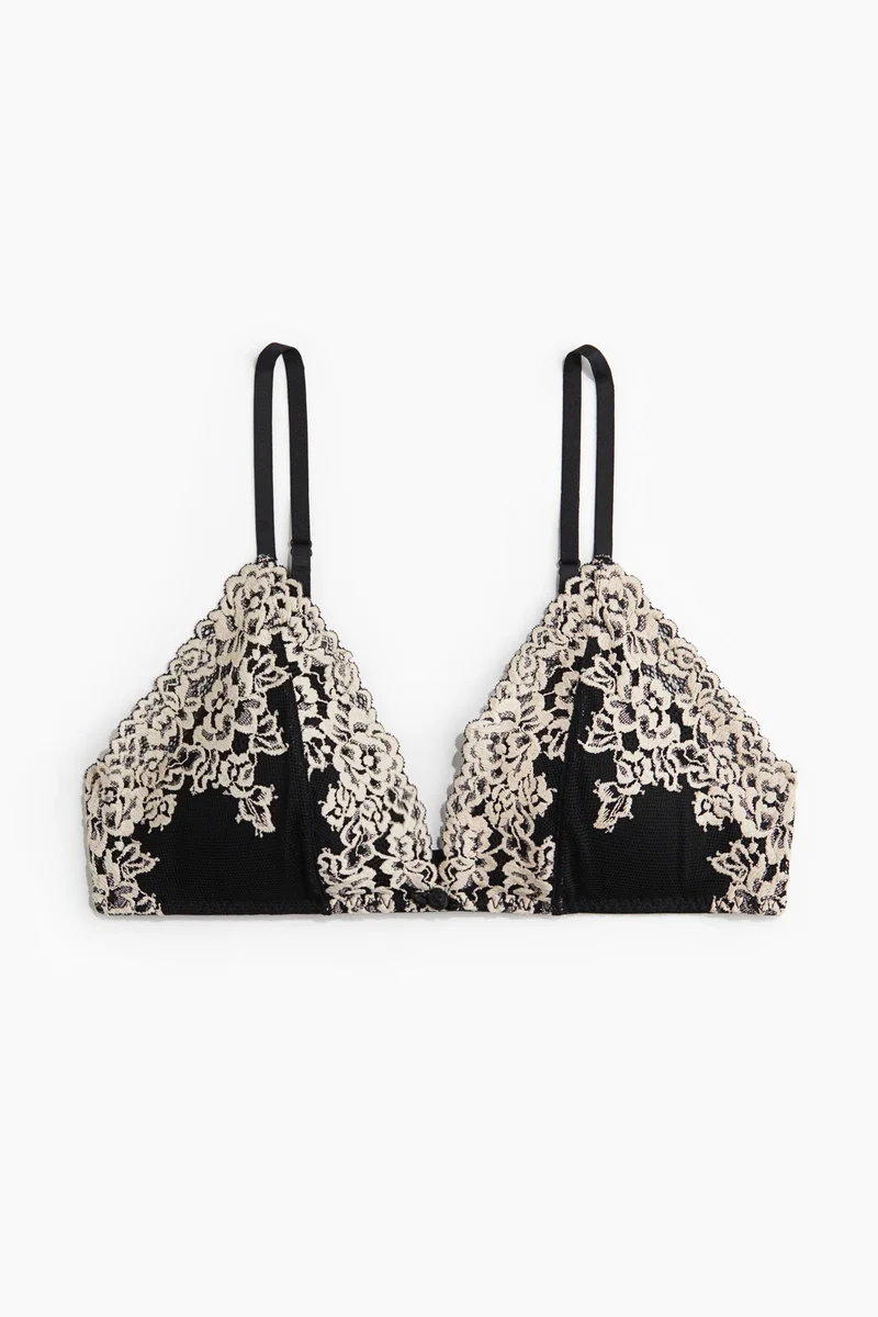 اتش اند ام Padded soft lace bra