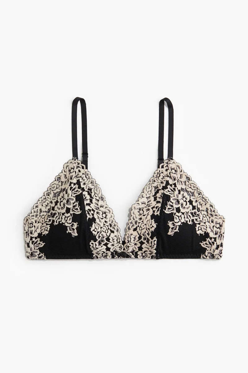 H&M Padded soft lace bra