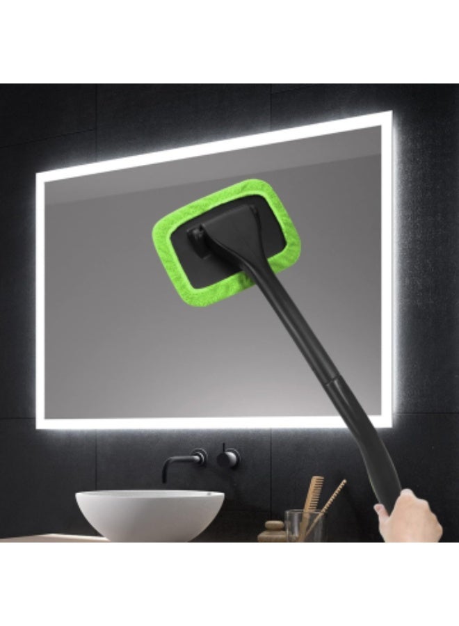 Windshield Cleaning Tool Windshield Cleaning Wand Auto Window Cleaner,5 Pieces Reusable Cloth Pads for Car Interior, Dirty Car Washing Brushes (Green) - Image 3