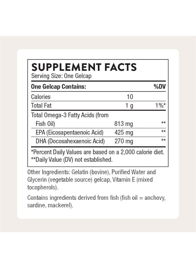 Thorne Super EPA - 425 mg EPA and 270 mg DHA - 90 Gelcaps Dietary Supplement - Image 2