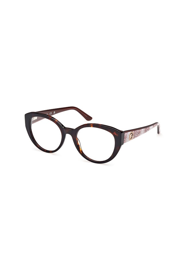 GUESS Women's's Round Eyeglass Frames Dark Havana GUESS GU5012705253 53 mm - Image 1