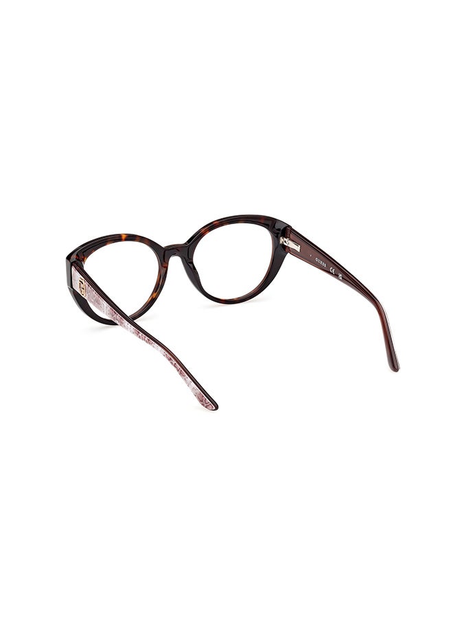 GUESS Women's's Round Eyeglass Frames Dark Havana GUESS GU5012705253 53 mm - Image 3