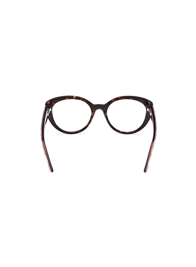 GUESS Women's's Round Eyeglass Frames Dark Havana GUESS GU5012705253 53 mm - Image 4