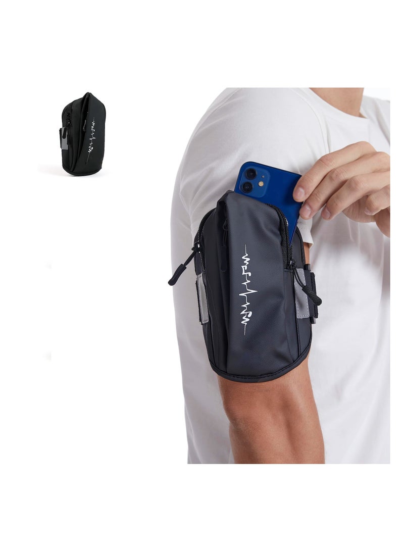 Y&D Universal Sports Armband Comfort Running and Wristband Cell Phone Holder for Exercise Workout, Compatible with iPhone 14/Plus/Pro/13/12/11 Samsung Galaxy All Phones, Adjustable (Black) - Image 1