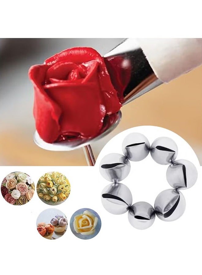 اتش واي مجموعة فوهة تزيين الكيك ، أنابيب صقيع الزبدة ، أداة تزيين المعجنات فوهة الورد للمطبخ المنزلي متجر الكيك لصنع كعك الكريمة (7 قطع) - Image 2