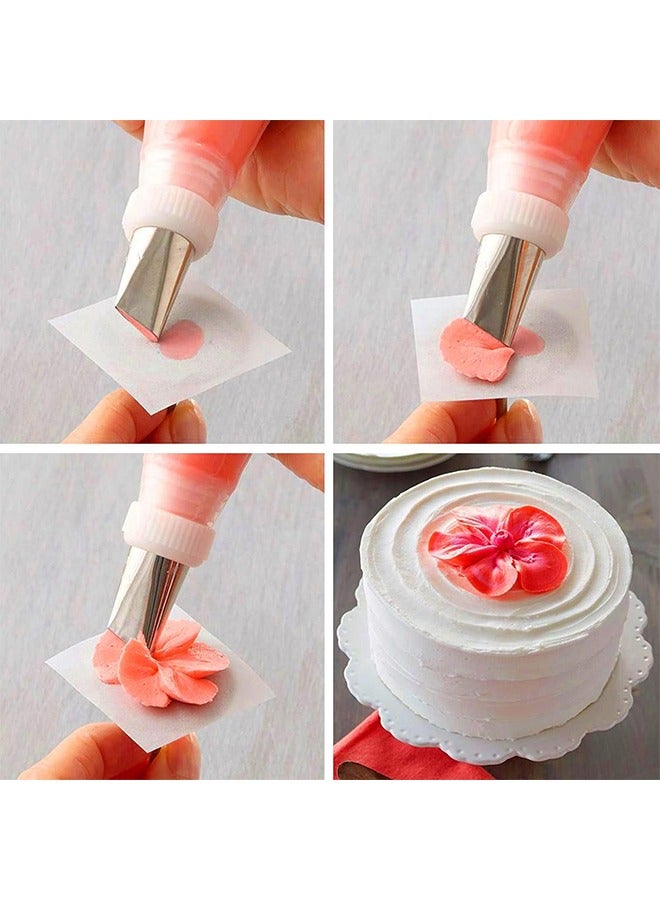 اتش واي مجموعة فوهة تزيين الكيك ، أنابيب صقيع الزبدة ، أداة تزيين المعجنات فوهة الورد للمطبخ المنزلي متجر الكيك لصنع كعك الكريمة (7 قطع) - Image 3