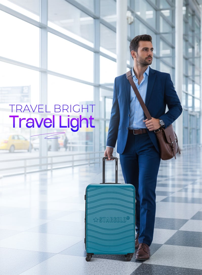 ستارجولد 4 عبوات من عربة أمتعة مقفلة ذات رقم دوار للجانب الصلب - Image 3