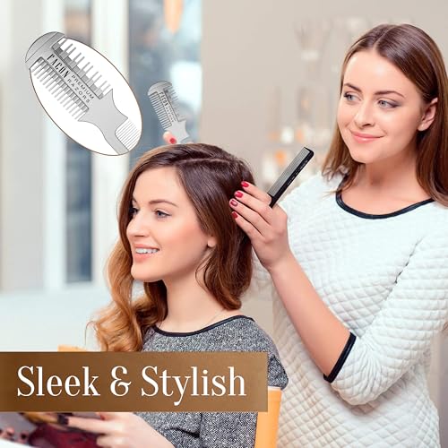 FACON Facón Razor Comb for Hair Cutting - Professional Hair Cutting Comb Kit with 12 Replacement Blades, Double Edge Shaper for Salon & Home, Premium Styling Thinning Texturizing Split Ends Trimming Razor - Image 3