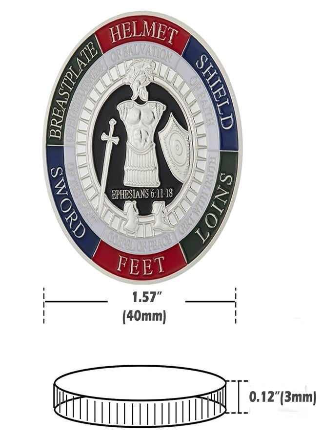 Glamtune Armor of God Challenge Coins Prayer Commemorative Collector Coins (Ephesians 6:11-18) - Image 2