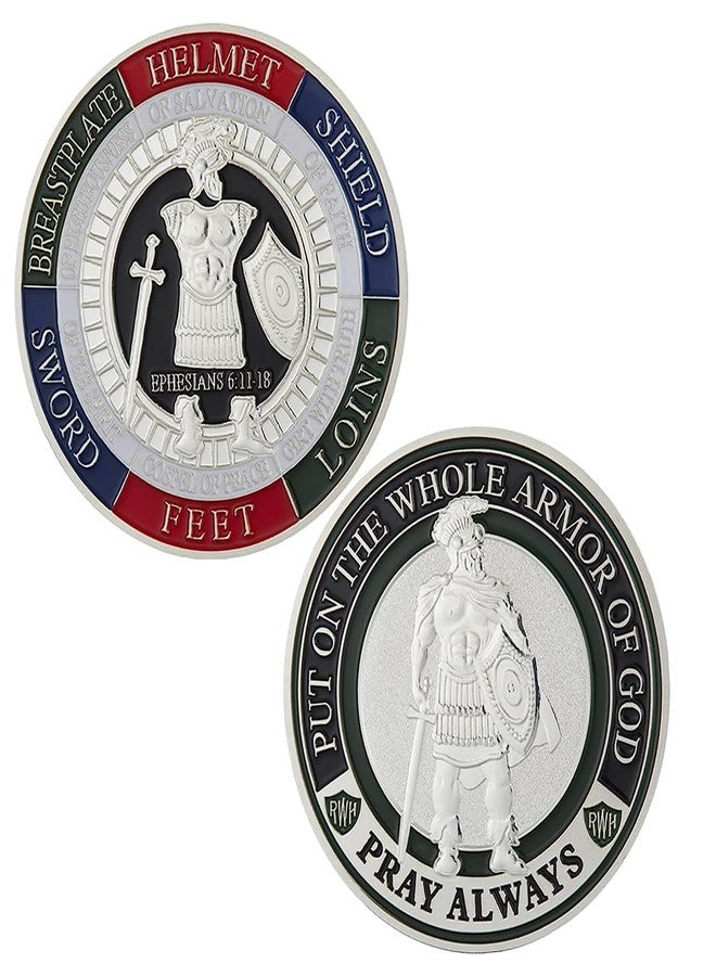 Glamtune Armor of God Challenge Coins Prayer Commemorative Collector Coins (Ephesians 6:11-18) - Image 1