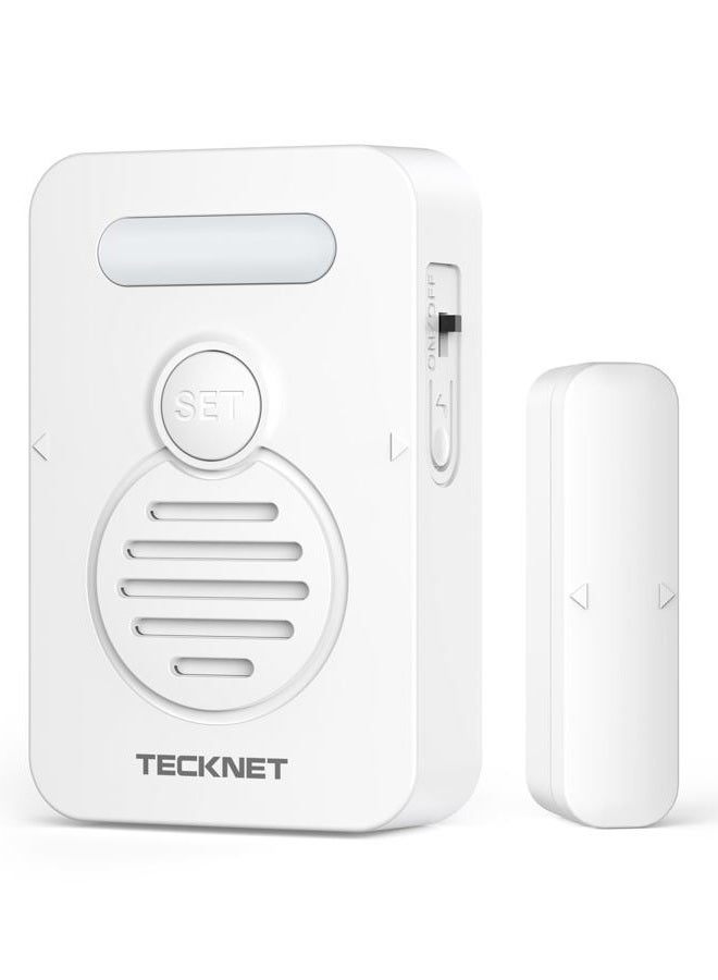 TECKNET Door Alarms for Kids Safety, 4-Level Adjustable Volume, Window Alarm with Smart Voice Alert, Refrigerator Sensor Pool Alarm Door Alarms When Opened for Home Security、Hotel、Garage and Basement - Image 1