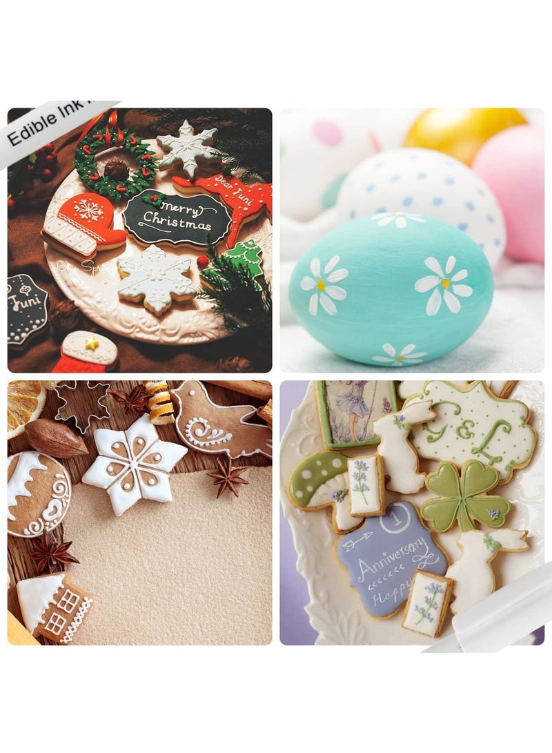 KASTWAVE Marker Pens Dual Markers, 3 Pack Grade Markers for Cake Decorating, Fondant Icing, Easter Eggs, & Party Crafts, Rock Painting, Canvas (White) - Image 4