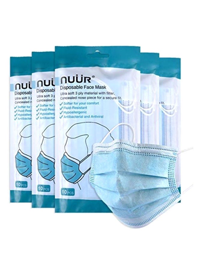 NIBEMINENT 50-Piece Ultra Soft Disposable Face Mask Set - Image 2
