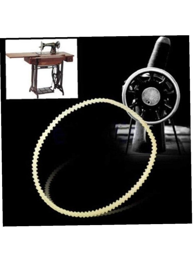 2 PCS Home Sewing Machine Motor Serrated Belts Nylon Beige Sewing Machine Belts 32cm  - Image 3