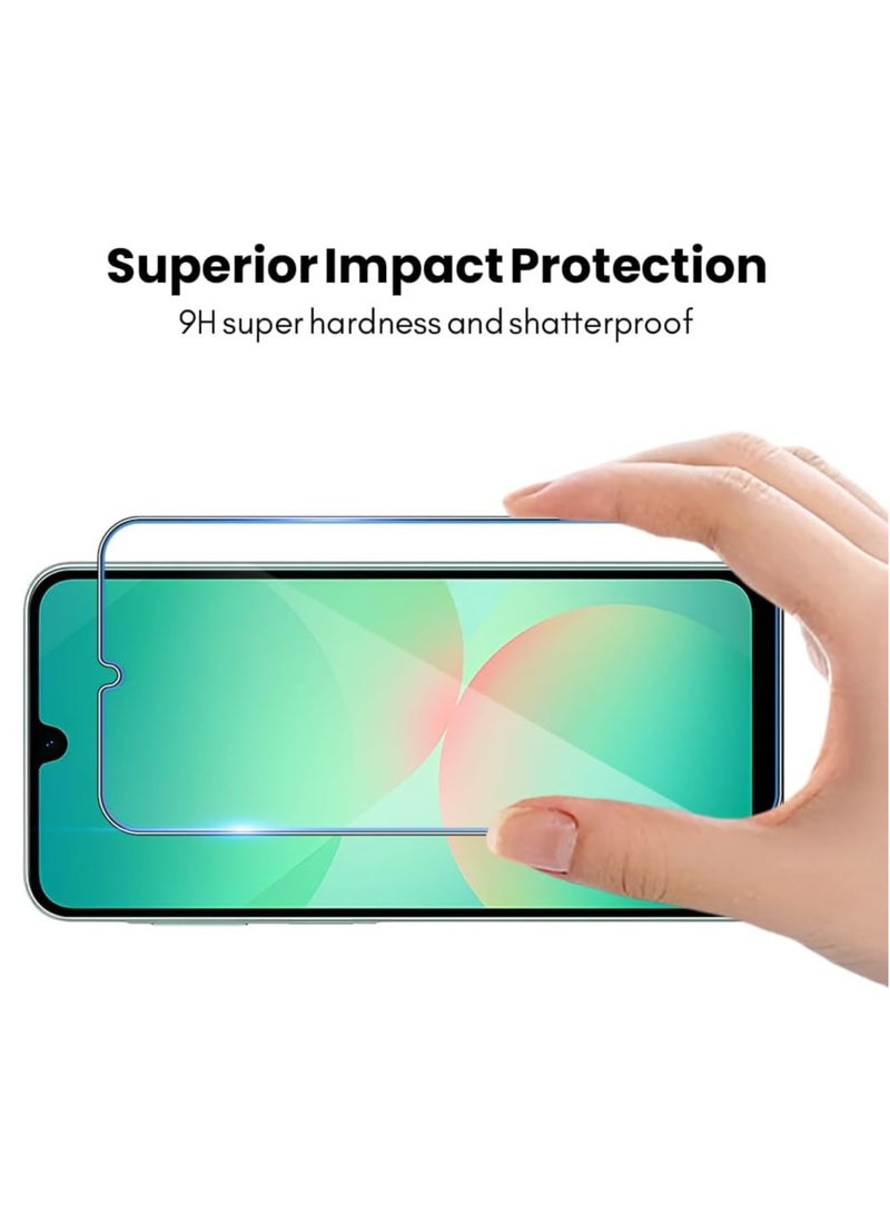 LEDIN Samsung Galaxy A26 Screen Protector Tempered Glass Cover, Case Friendly Transparent Guard, Bubble Free Easy Installation Screen Protector for Galaxy A26 (2 Pack) (CLEAR) - Image 4