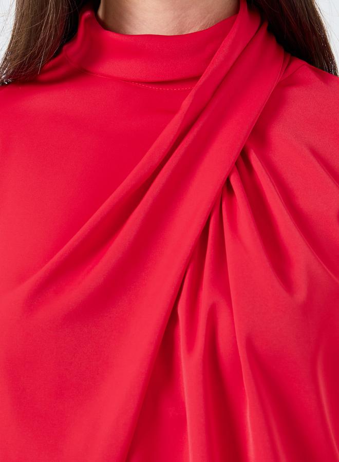 Take Two Solid Cross Neck Long Sleeve Top - Image 4