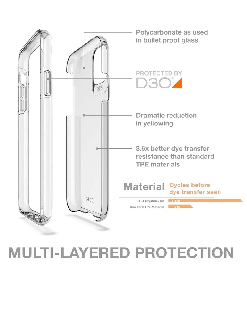 جيرفور جراب كريستال بالاس من جير4، متوافق مع موبايل ايفون 16 بخاصية الحماية المتقدمة وتقنية D3O المتكاملة، مضاد للاصفرار من سيليكون - شفاف - Image 5