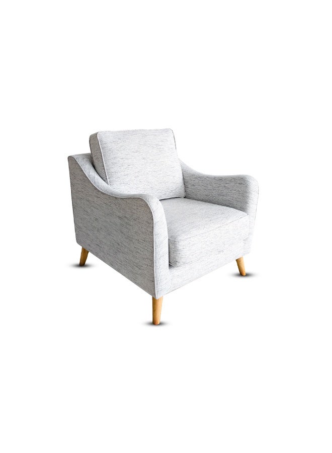 ROTAI ROTAI Maddox Sofa 1-Seater with 2-Year Warranty | Soft Fabric Armchair | D28 High-Density Foam | Spring Seat Support | Pine Wood Frame | Modern Accent Chair for Living Room. - Image 2