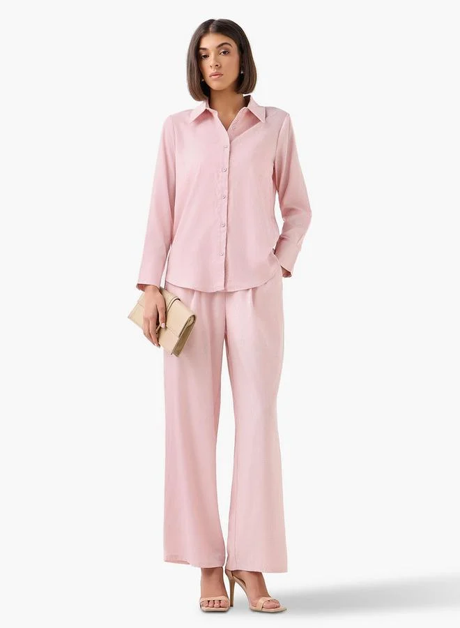 سبلاش فيڤ Shirt with Embellishment and Long Sleeves