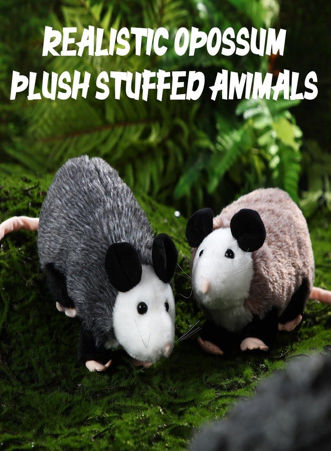 Harrycle 4 Pcs 8.66 Inch Opossum Stuffed Animal Realistic Plush Possum Brown Gray Cute Stuffed Opossum Toys Soft Cuddly Possum Plushies for Boys Girls Birthday Holiday Party Favor Presents - Image 5