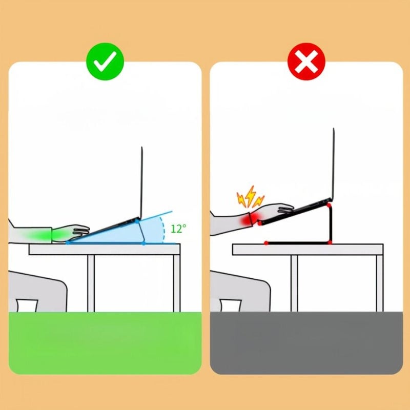 حامل كمبيوتر محمول خشبي قديم مركب من الخيزران مريح، قابل لتعديل الارتفاع، قابل للحمل بقاعدة عريضة ودعم ثابت، متوافق مع الكتب والأجهزة اللوحية وأجهزة الكمبيوتر المحمولة، حامل مكتبي بإطار A للمكتب وبجانب السرير والسفر. - Image 2