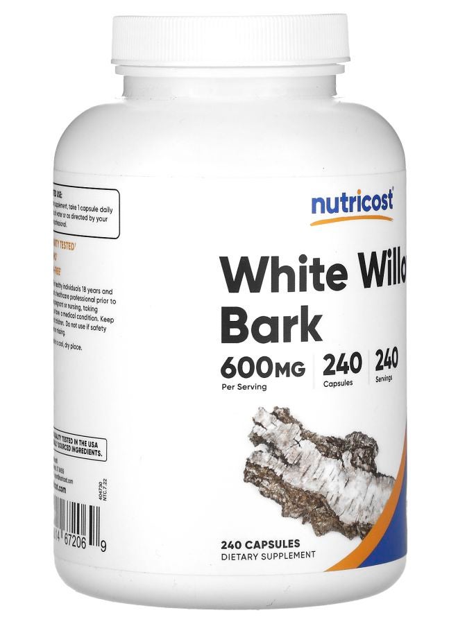 Nutricost White Willow Bark 600 mg 240 Capsules - Image 2