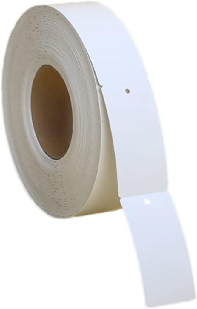 Blank White Hanging Tags Paper Roll 40x100mm DIY Resale Labels - Image 1