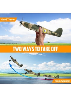 VOLANTEXRC Rc Plane 3 Channel Remote Control Airplane Fighter Spitfire With 6-Axis Gyro, 2.4Ghz Rtf Radio Controlled Aircraft Easy To Fly For Beginners Boys Adults Kids (76205 Rtf)  - Image 5