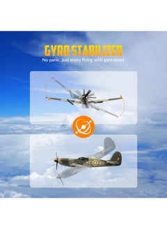 VOLANTEXRC Rc Plane 3 Channel Remote Control Airplane Fighter Spitfire With 6-Axis Gyro, 2.4Ghz Rtf Radio Controlled Aircraft Easy To Fly For Beginners Boys Adults Kids (76205 Rtf)  - Image 3