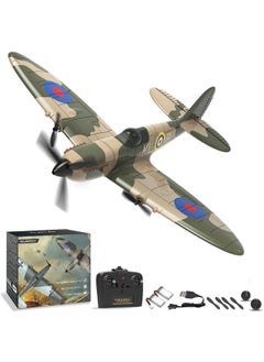 VOLANTEXRC Rc Plane 3 Channel Remote Control Airplane Fighter Spitfire With 6-Axis Gyro, 2.4Ghz Rtf Radio Controlled Aircraft Easy To Fly For Beginners Boys Adults Kids (76205 Rtf)  - Image 1