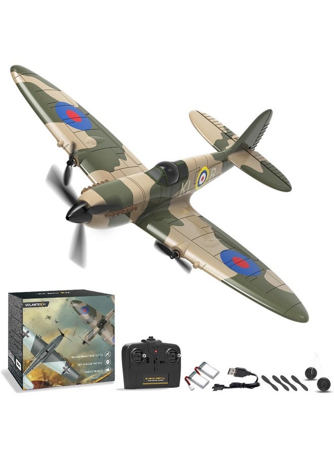 VOLANTEXRC - Rc Plane 3 Channel Remote Control Airplane Fighter Spitfire With 6-Axis Gyro, 2.4Ghz Rtf Radio Controlled Aircraft Easy To Fly For Beginners Boys Adults Kids (76205 Rtf) - Image 1