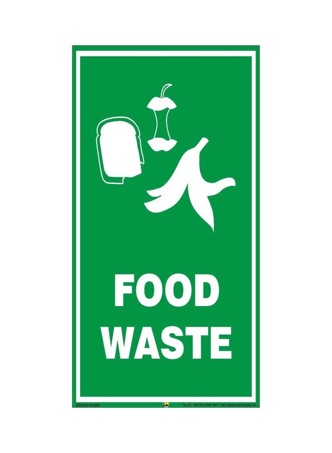 Mr. Safe Food Waste Sign Hard Plastic Lamination A5 (5.8 inch X 8.2 inch) - Image 1