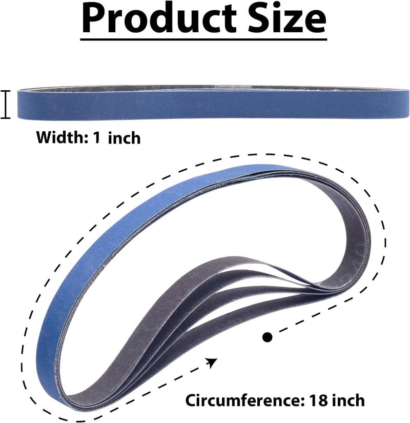 SHUTTLE GENIUS 1 X 18 1X18 Inch Sanding Belts  16 Pcs Knife Sharpener Sanding Belts For Work Sharp Ken Onion Blade Grinder Attachment  80/120/240/400/600/800/1000/2500 Grit Knife Sharpening Belts - Image 2