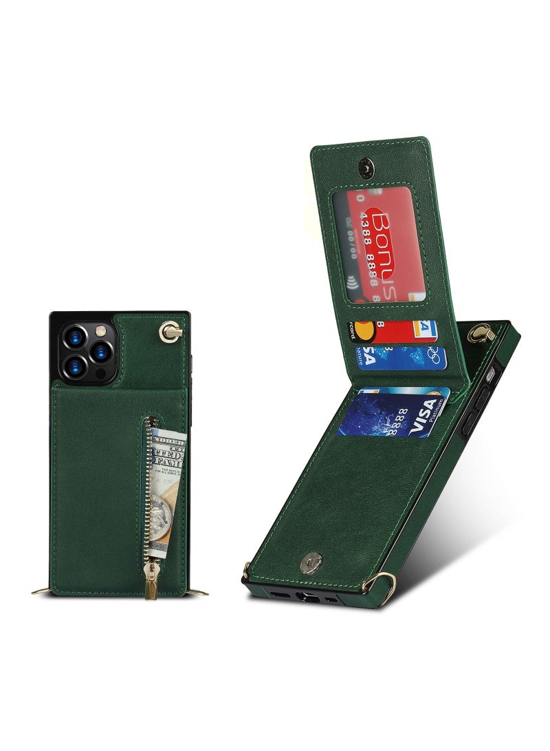 Suitable For iPhone Crossbody Zippered Leather Case - Image 1