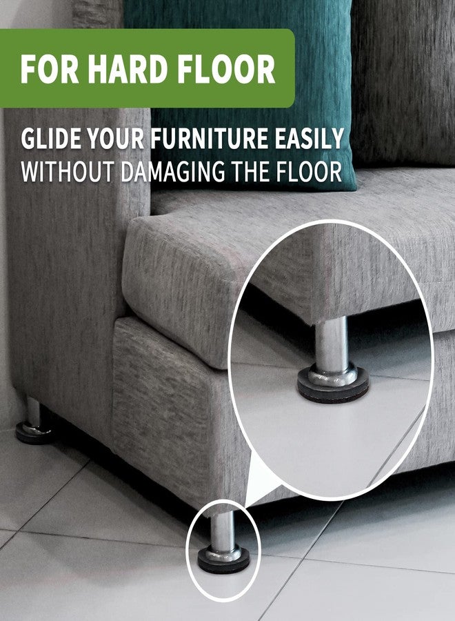 COVERCORNER Felt Furniture Sliders for Hardwood Floors 8 PCS - 3 1/2 inch Furniture Moving Slider - Heavy Duty Felt Movers Sliders Chair Legs Floors Protectors (for Hardwood Floors) Brown - Image 4