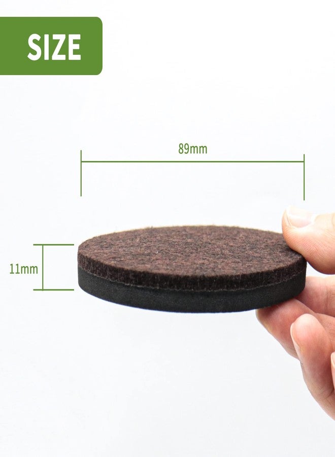COVERCORNER Felt Furniture Sliders for Hardwood Floors 8 PCS - 3 1/2 inch Furniture Moving Slider - Heavy Duty Felt Movers Sliders Chair Legs Floors Protectors (for Hardwood Floors) Brown - Image 2