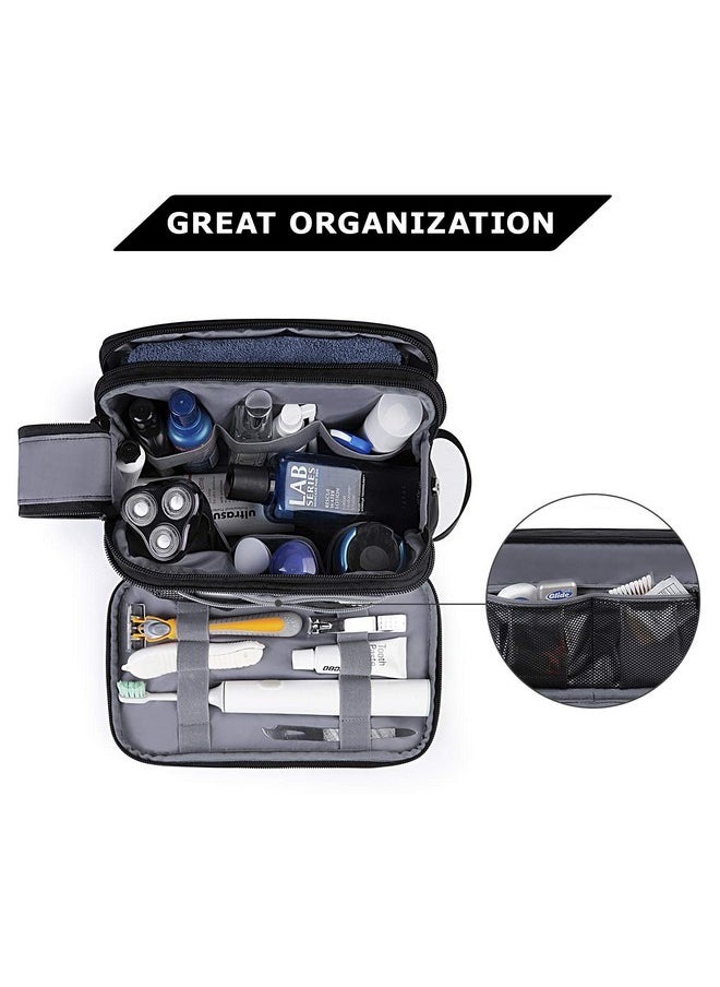 BAGSMART - Toiletry Bag For Men, Travel Toiletry Organizer Dopp Kit Water-Resistant Shaving Bag For Toiletries Accessories, Door Room Essentials, Black - Image 1