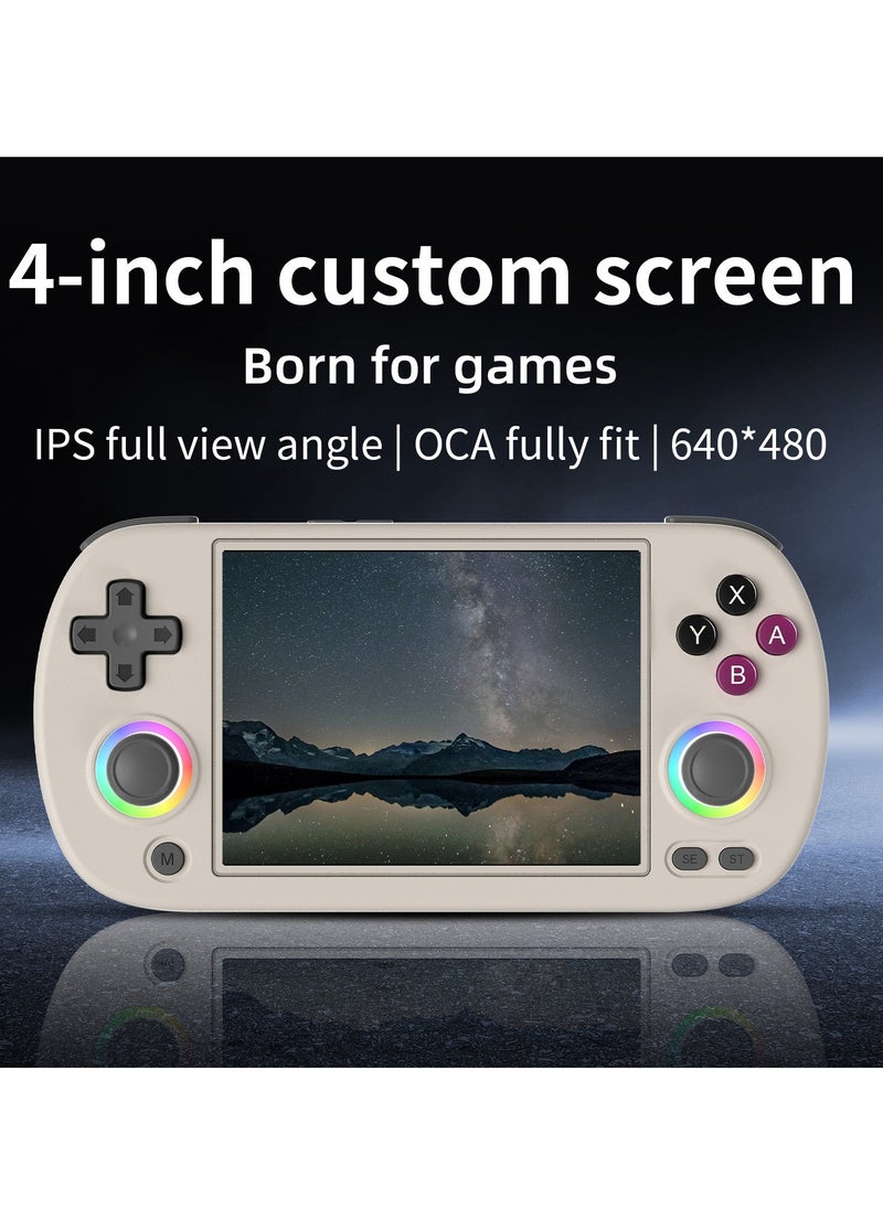 ANBERNIC  - Retro RG40XX H Portable Game Console, 64-bit, Linux, 4.0-inch IPS screen, Compatible with 5G WiFi, Bluetooth, HDMI-TV output (Grey, 128GB) - Image 1