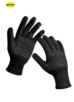 RTYY Heat Resistant Glove For With Silicone Bumps, New Upgraded Professional Heat Resistant Glove Mitts For Hot Hair Styling Curling Iron Wand Flat Iron Hair Straightener, Universal Size  - Image 1