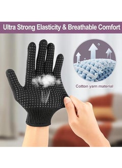 RTYY Heat Resistant Glove For With Silicone Bumps, New Upgraded Professional Heat Resistant Glove Mitts For Hot Hair Styling Curling Iron Wand Flat Iron Hair Straightener, Universal Size  - Image 5