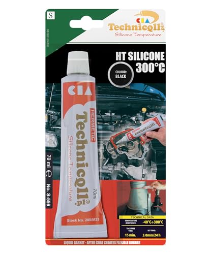 Technicqll Black High Temperature Silicone Adhesive Sealant 70Ml Heat Resistant 300'C - Image 5