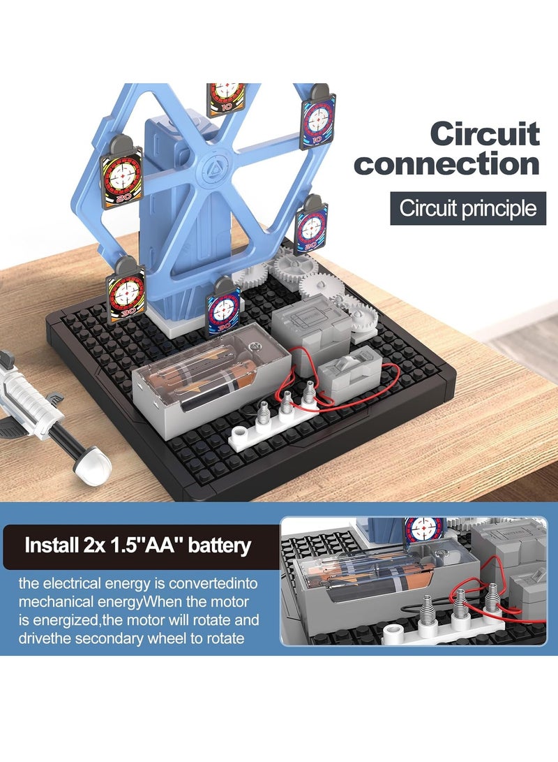 Take Apart Bow and Arrow Rotating STEM Circuit Kits Toys for 8 9 10 11 12 Years Old Boys Girls, Educational Science Circuit Blocks Electronic Blocks DIY Gifts Toys - Image 3