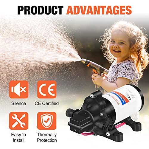 YOUNGTREE Water Diaphragm Pump 12 Volt DC 3.5 GPM 45PSI, On Demand Self-priming Water Pump for RV Caranvan Marine Camper Sprayer - Image 5