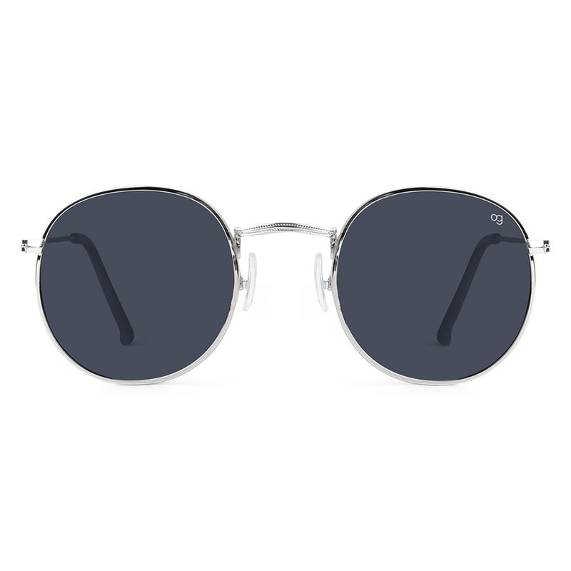 Woggles Silver Polarized Round Sunglasses - Image 3
