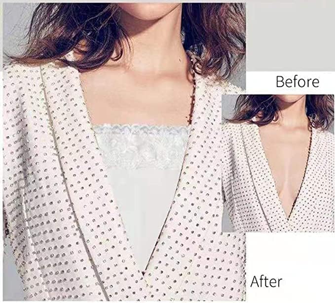 Mysha Cotton Clip-On Camisole Set for Women with Mock Lace Design - 3 Colors (Black, White, Skin) - Image 4