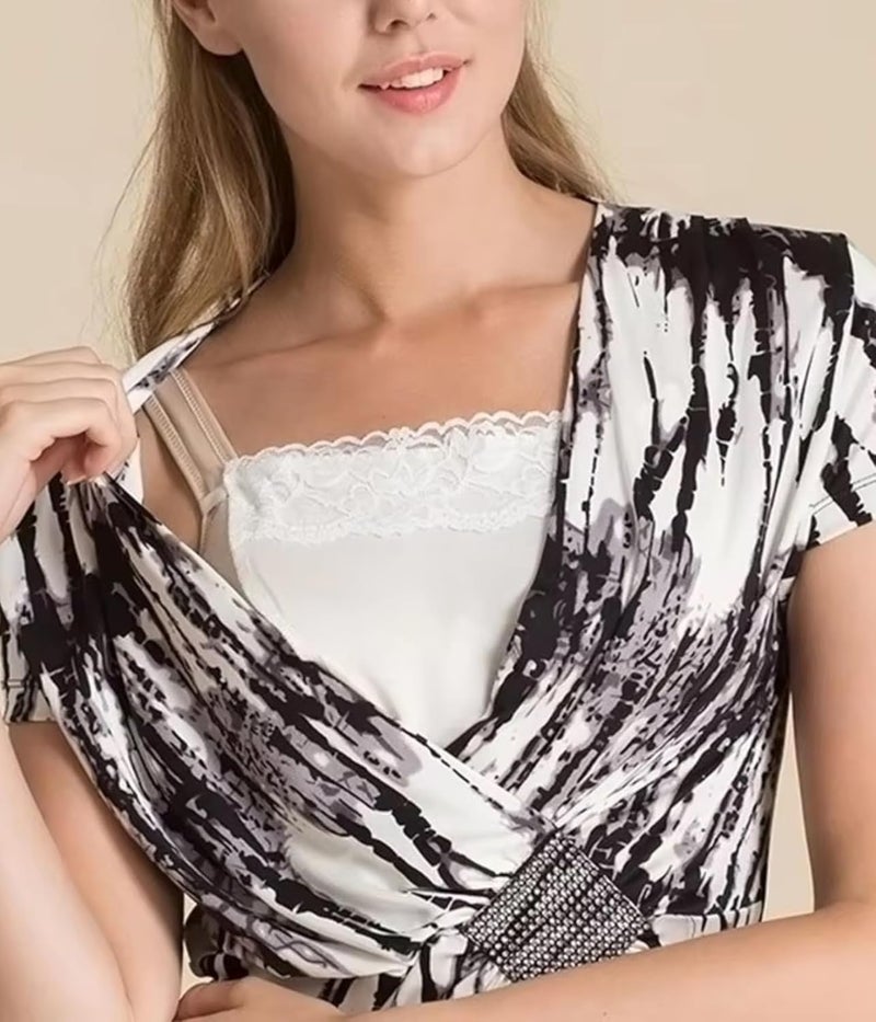 Mysha Cotton Clip-On Camisole Set for Women with Mock Lace Design - 3 Colors (Black, White, Skin) - Image 2