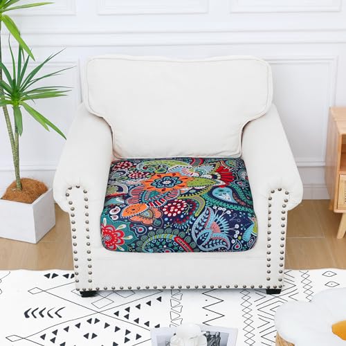 Smiry Printed Couch Cushion Covers, Stretch Soft Couch Covers for Sofa, Washable Non-Slip Sofa Slipcover Furniture Protector for Indoor and Outdoor (1 Pack, Blue Green) - Image 5