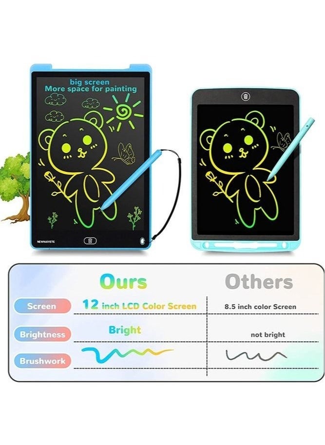 Zashe 12-Inch Colorful Screen Doodle Board – LCD Writing Tablet, Erasable Electronic Drawing Pad for Kids, Educational Writing Toy for Boys & Girls, Ages 3-8  - Image 2
