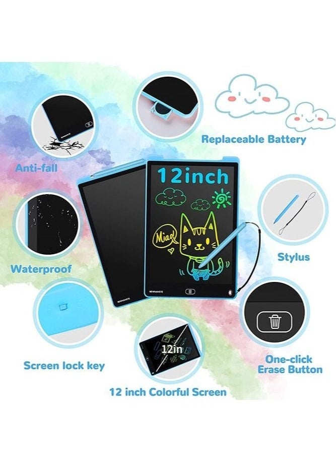 Zashe 12-Inch Colorful Screen Doodle Board – LCD Writing Tablet, Erasable Electronic Drawing Pad for Kids, Educational Writing Toy for Boys & Girls, Ages 3-8  - Image 5