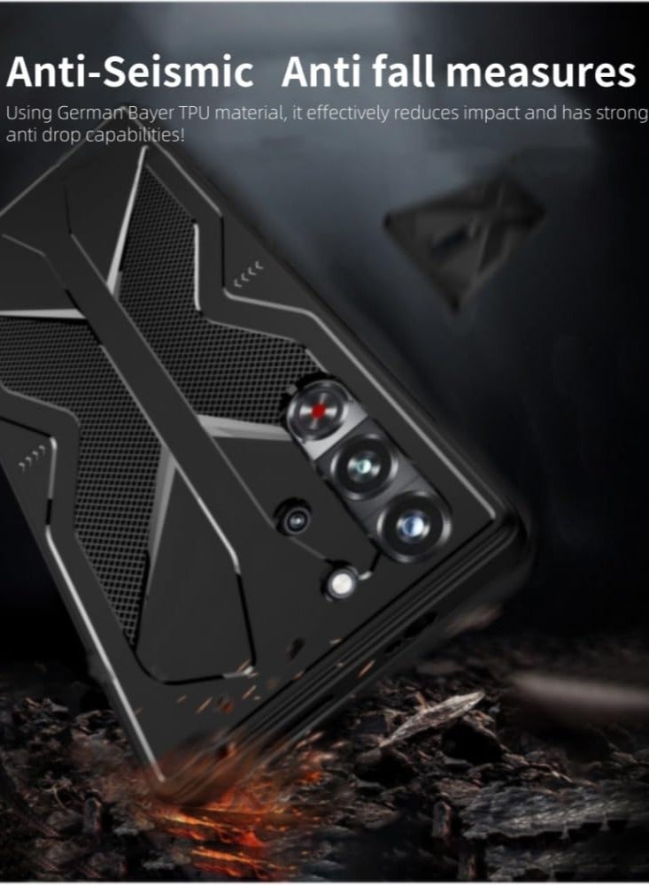 Case for Nubia Red Magic 10 Pro / 10 Pro+ with Tempered Glass Screen Protector, Soft TPU Material, Shockproof Case, Anti-Fingerprint Protective Cover, Phone Case for ZTE Nubia Red Magic 10 Pro / 10 - Image 2